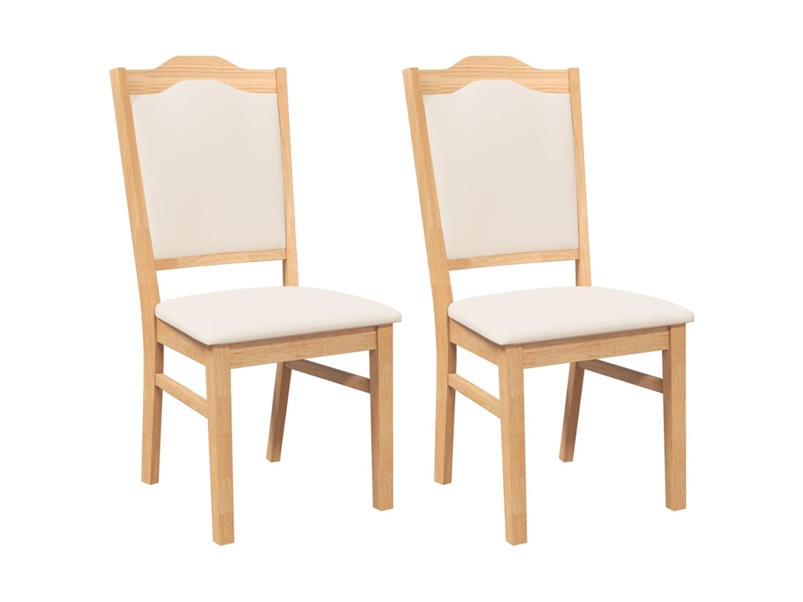 Maison Exclusive - Sillas De Comedor Con Cojines, 2 Unidades, Madera Maciza, Caucho