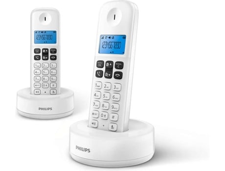Teléfono Fijo Philips Duo D1612W/34 Blanco