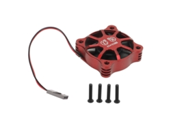 Ventilador de refrigeración de aluminio para coches RC 1/10 1/12 1/8 Rojo
