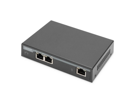 Extensor Poe Gigabit Interno, 2 Puertos, Extensión 60W 100M, Carcasa DIGITUS