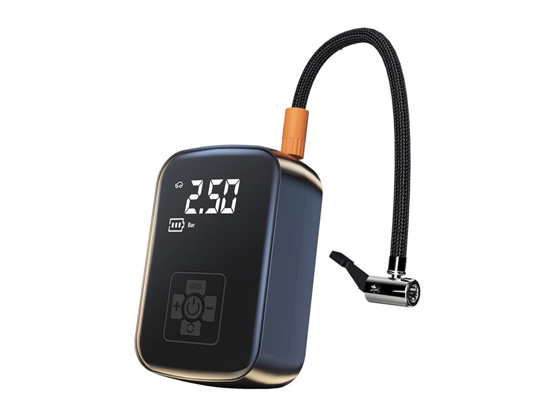 Inflado Rápido, Apagado Automático Y Pantalla Led | Bomba De Aire De Alta Potencia Para Neumáticos De Coche, Moto Y Bicicleta.