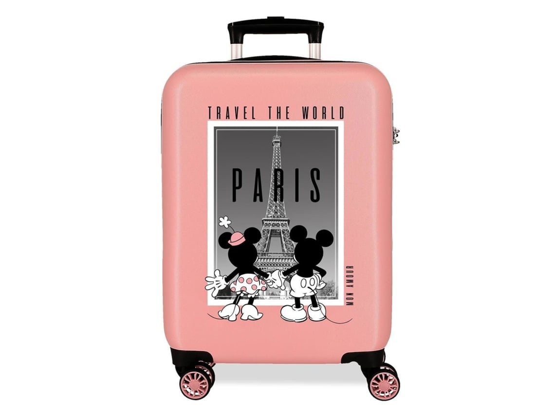 Disney Minnie Maleta De Cabina Abs Rígida Mickey Y Minnie Travel The World Rosa