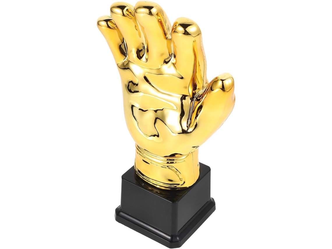 Trofeo de plástico dorado para portero de fútbol