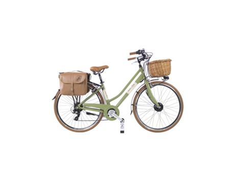 Bicicleta Eléctrica de Ciudad Vintage CANELLINI Dolce Vita Aluminio Mujer Verde Oliva 46 DOLCE VITA BY CANELLINI