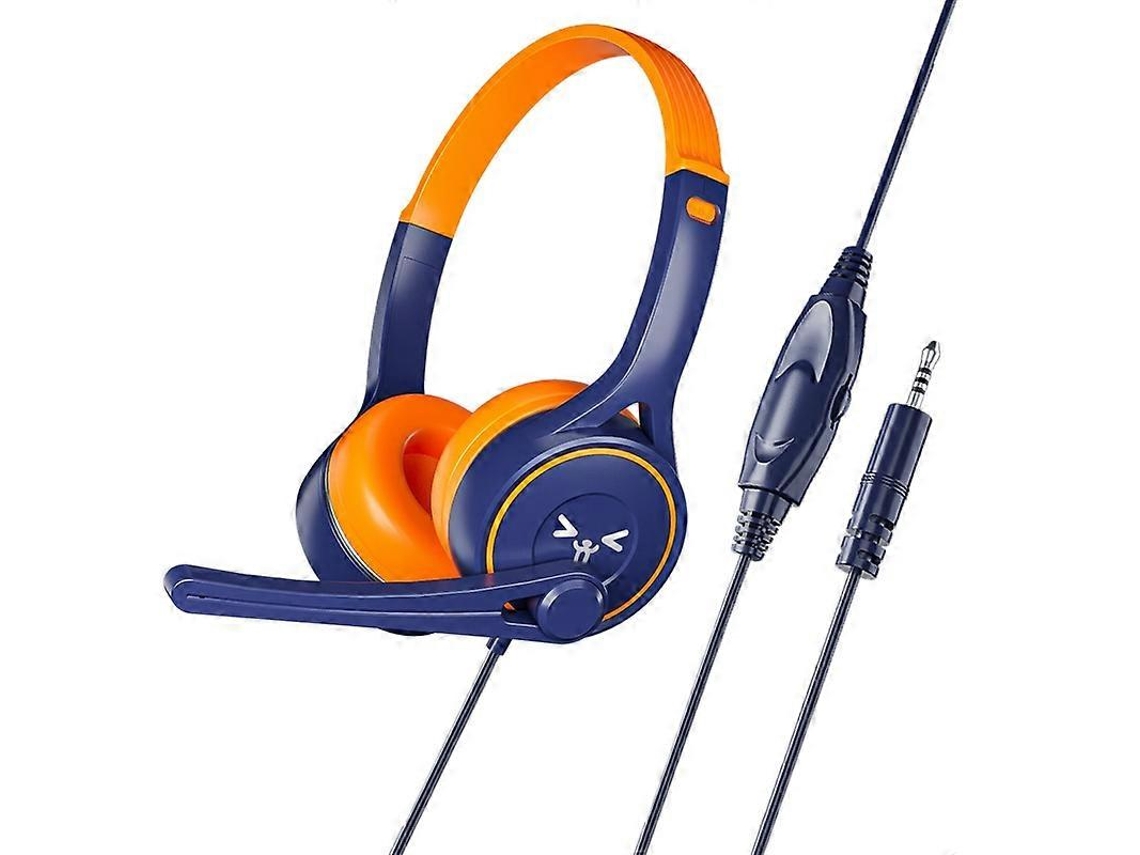 Auriculares Soyto Sy G30 para clases en línea, conector de 3,5 mm Hengrongshen (azul y naranja)