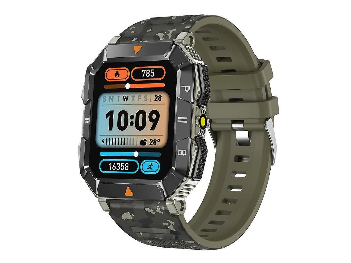 Reloj inteligente con linterna LED para hombre, monitor de actividad física deportiva de 1,83 pulgadas, monitor de sueño Spo2 Ly Ebike