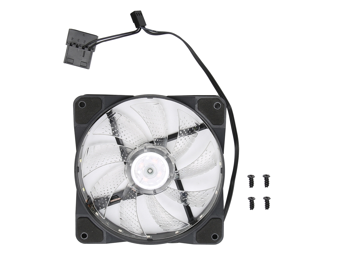 Ventilador De Enfriamiento 12cm Led Brillo Silencioso Antichoque Gabinete De Ordenador Enfriador De Pc Flujo De Aire