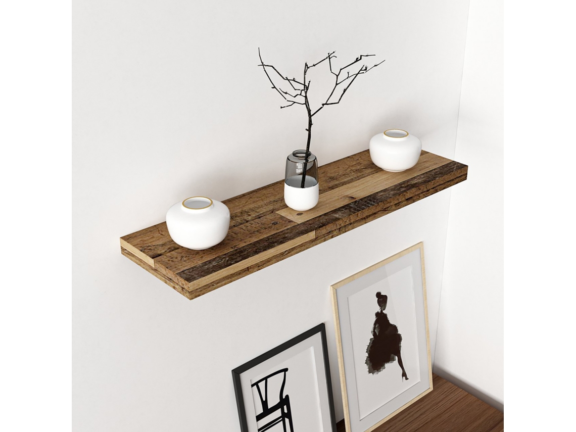 Estante de Pared [EN.CASA] (Marrón - Placa de Aglomerado - 3,6 x 80 x 23 cm)
