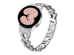 Pulsera metálica con pequeño diamante y diseño Twist Xdfind de 20 mm para Samsung Galaxy Watch Fe/7/6/5/4 Classic