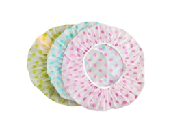 6 Gorros De Ducha De Plástico Impermeables Y Reutilizables Con Bandas Elásticas Para Spas Y Salones De Belleza.