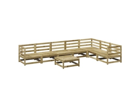 Conjunto 8 de sofás de jardín VIDAXL madera de pino impregnada