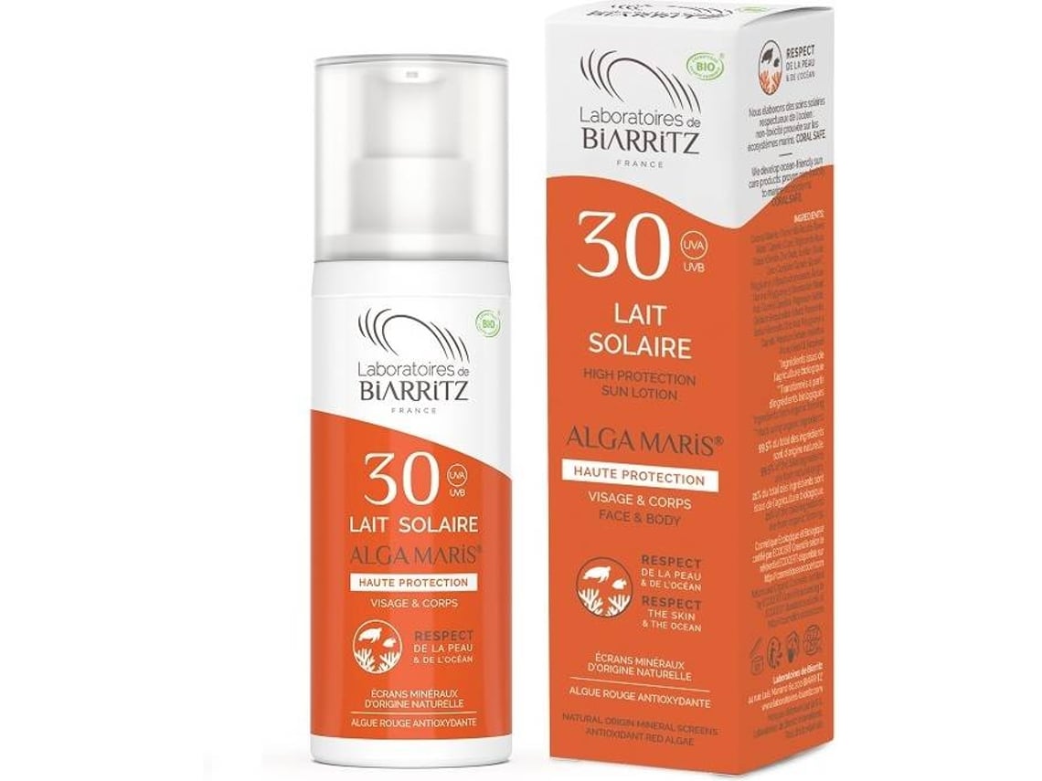 Leche Solar Corporal y Facial LABORATÓRIOS DE BIARRITZ Alga Maris SPF 30 (100 ml)