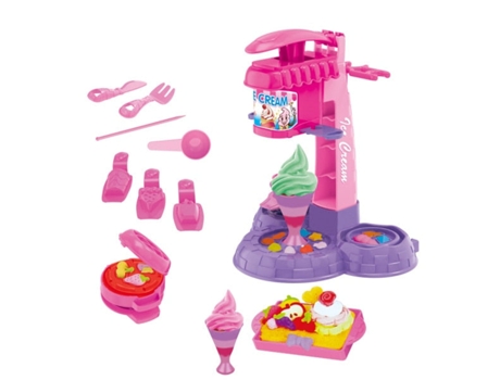 Kit de Juego de Molde de Máquina de Helado de Plastilina de Masa de Arcilla Diy Conjunto B Sin Arcilla