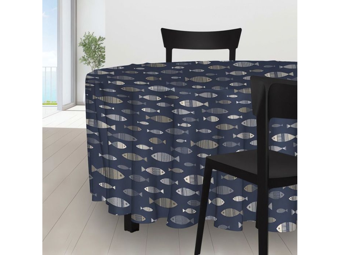 Toalla de Mesa SOLEIL DOCRE Redonda Diâmetro Cadaques Poliéster Multicolor (180 cm)