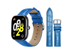 Pulsera para Xiaomi Band 9 Pro / Redmi Watch 6 / 5 - Piel - Hebilla - Textura de bambú - Azul