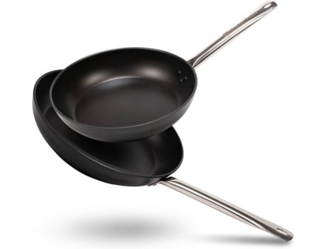 Set 2 Sartenes MASTER SWISS Antiadherentes (Negro - Hierro Fundido - 24 y 28 cm)