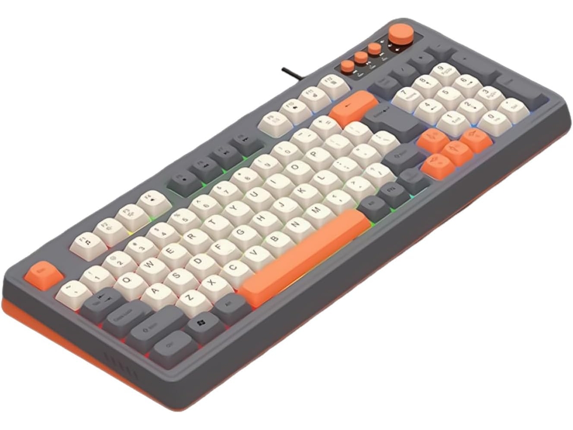 Teclado Para Juegos Argb Retroiluminado De 98 Teclas, Usb, Con Cable Para Pc/ordenador.