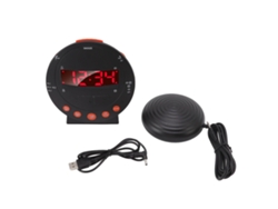 Despertador Super Shaker 110db Luz Roja Parpadeante Para Estudiantes Y Mayores