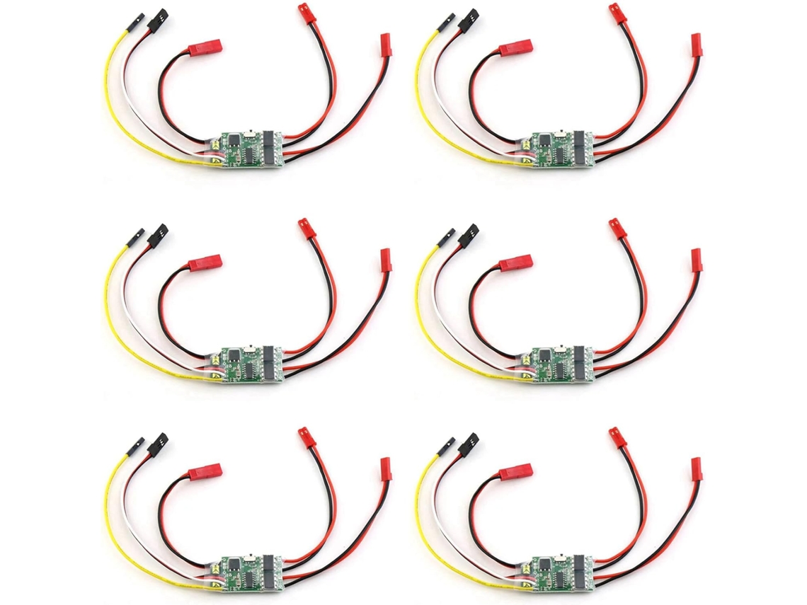 6 Controladores De Velocidad Bidireccionales Con Escobillas, Esc De 5 A, 2s-3s Lipo Para Tanque De Repuestos