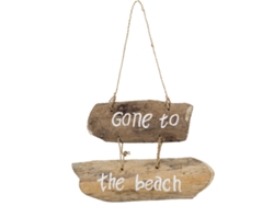 Signes Grimalt  - Colgante beach Marrón de Madera | Colgante Aplique Pared Adornos Náuticos 15x2x21cm