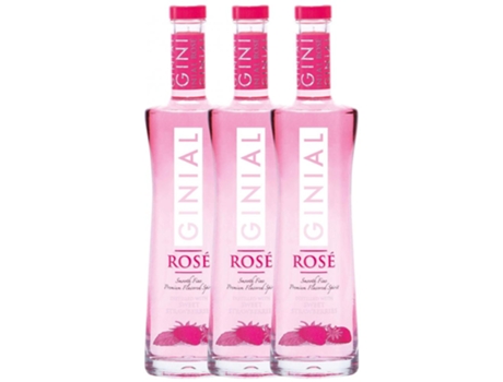 Gin PERNOD RICARD Pernod Ricard Gin Ginial Rosé Strawberries (0.7 L - 3 unidades)