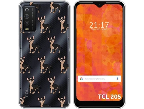 Carcasa TCL 205 TUMUNDOSMARTPHONE Dibujos Transparente Perros 11 Multicolor