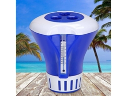 Difusor De Cloro Y Bromo Para Piscinas De Ø17 Cm Con Termómetro Flotante Para Piscinas, Spas Y Piscinas Infantiles.