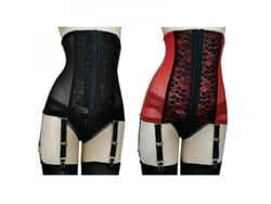 2026-5552-cinturón De Suspensión Ajustable De Alta Cintura Para Mujer Con Refuerzo Y Encaje, Tallas S-xxxl Xxl Rojo