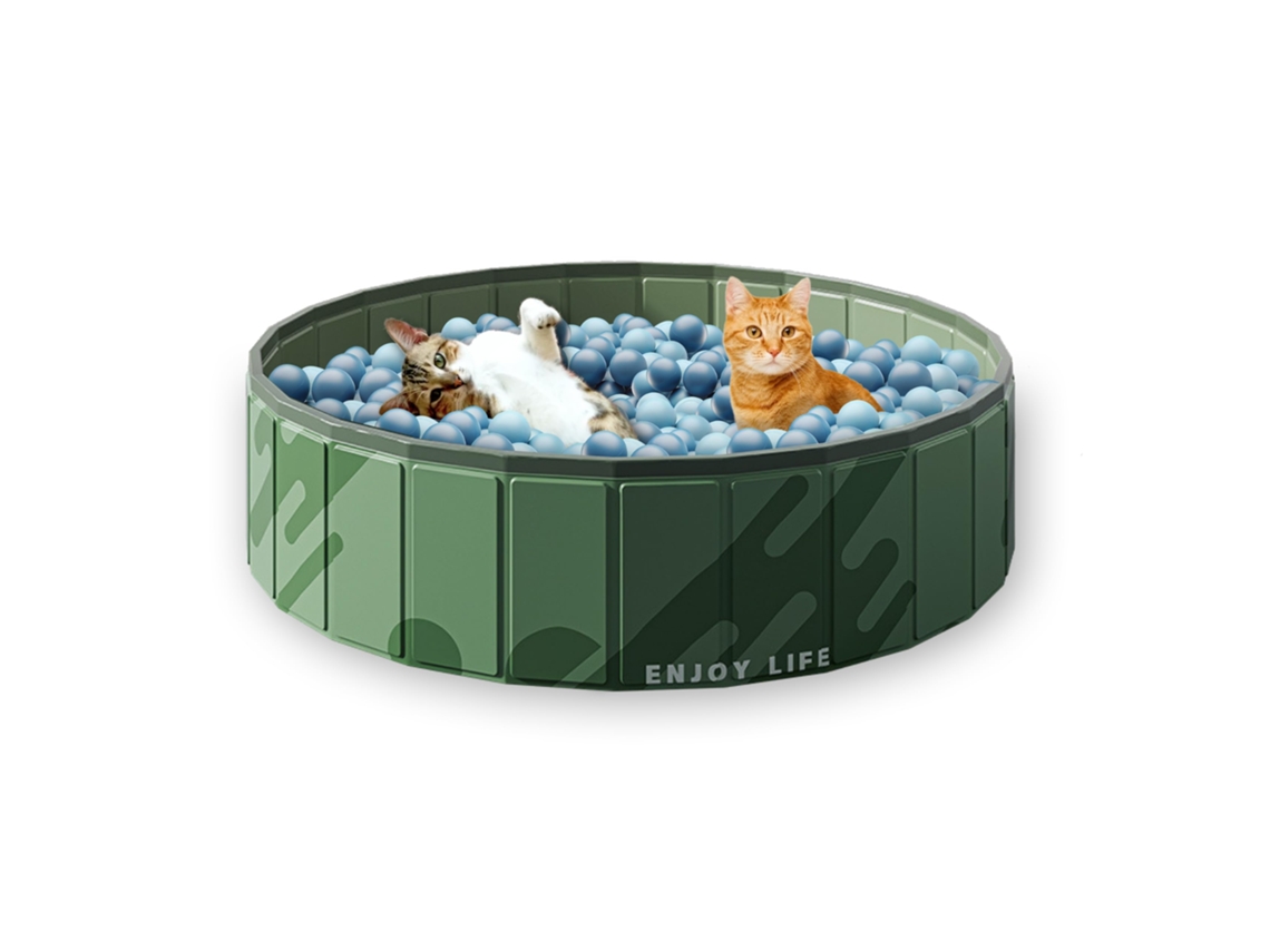 Caja De Pelotas Para Gatos 32 Pulgadas, Plegable Y Reforzada. Uso Interior Y Exterior, Para Más De 400 Pelotas (vendidas Aparte).
