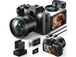 Cámara Digital Compacta 4k, Webcam Wi-fi, Grabadora De Vídeo Para Vlogs.