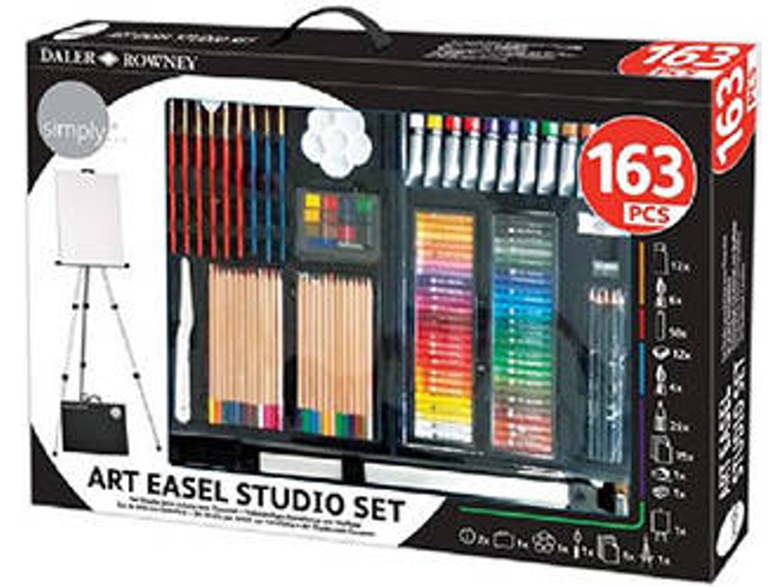 Kit de Pinturas DALER ROWNEY Art Easel Studio Set (163 piezas)