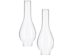 Chimenea De Cristal Transparente Para Lámpara De Aceite, 5 Cm De Diámetro, 2 Piezas, 38 Cm De Largo.
