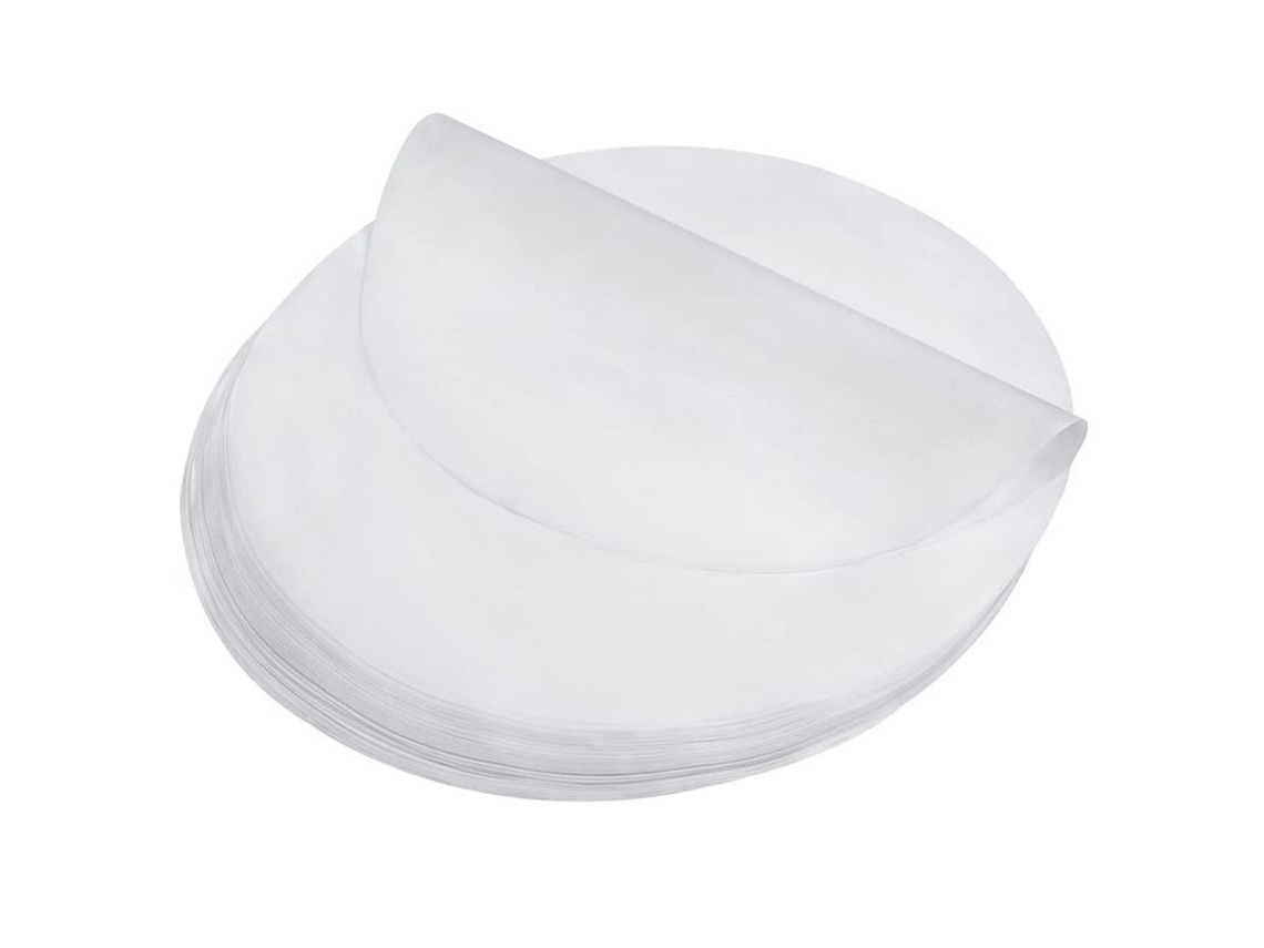 Rebe - 100 hojas redondas de papel de hornear antiadherente, impermeable y resistente al calor para pasteles, galletas y pan.
