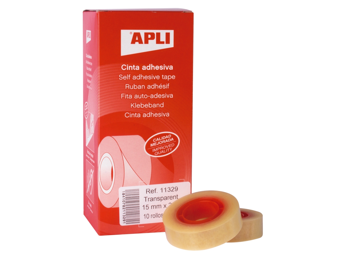 Cinta Adhesiva Transparente 15Mm X 33M Resistente Al Agua Y a La Intemperie Apli