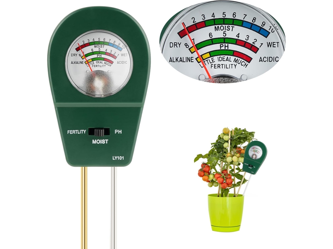 Medidor De Suelo 3 En 1 Sin Pilas: Mide Humedad, Ph Y Fertilidad – Herramienta Precisa Para Jardín, Hogar Y Plantas En Interior Y Exterior.