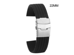 Correa de reloj universal ajustable de silicona de 22 mm, accesorio de repuesto