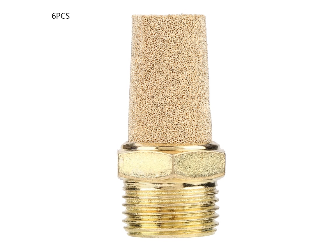 Silenciador De Escape De Latón Para Neumática Com Redutor De Ruído Rosca Macho G3/8 Dn10 (6 Unidades)