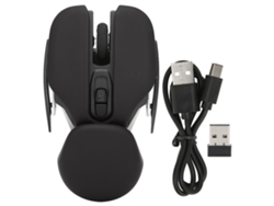 Ratón Inalámbrico Ergonómico Para Juegos Con Batería Integrada, Dpi Ajustable, Proceso De Galvanoplastia, Color Negro.