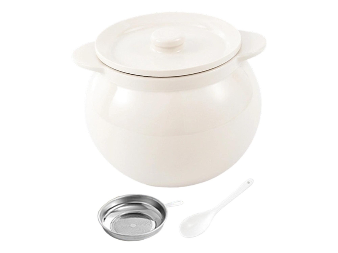 Recipiente cerámico para grasa de tocino de 800 ml Whiteslowmoose