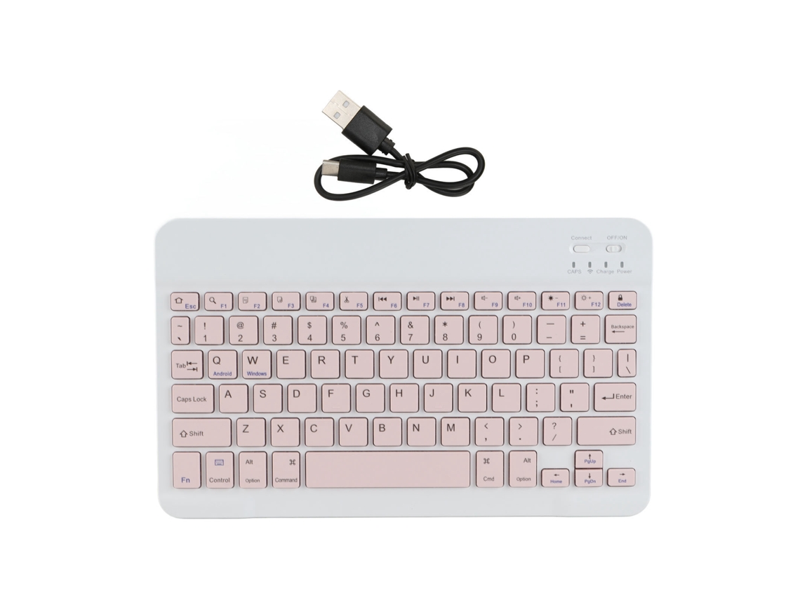 Baoj-2026novoteclado Sin Fio Bluetooth De 10 Polegadas Rosa