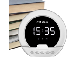 Reloj Despertador Inalámbrico Con Altavoz, Reloj De Mesita De Noche Portátil, Lector Pequeño