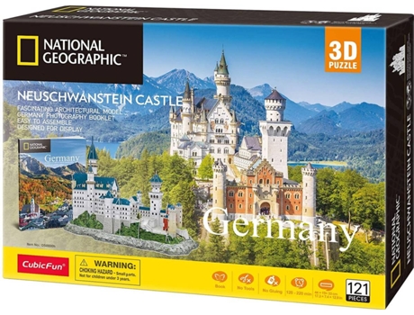Puzzle 3D National Geographic - Castillo Neuschwanstein (8 años - 121 piezas)