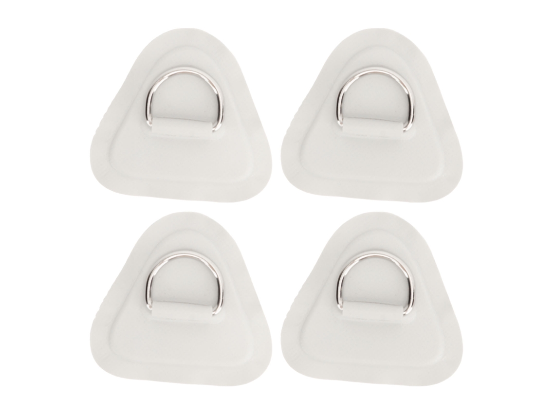 Parche De Acero Inoxidable Con Anilla En D De 4 Piezas Para Bote Inflable, Tabla De Surf, Lancha, Tabla De Paddle Surf, Color Gris.