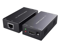 Extensor HDMI RJ45 sobre Ethernet Extensor 50 m/165 pies Cat5e Cat6 Cat7 Cable HD 1080p Compatible con función de aprendizaje EDID y fuente única Bestvite