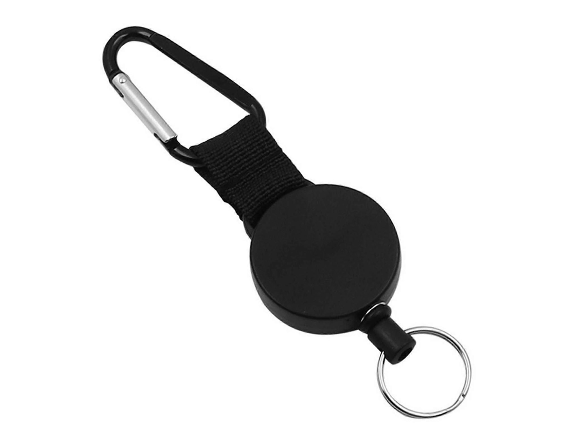 Corrente De Segurança Retrátil Para Chaves, Porta-chaves Com Cabo De Aço E Mosquetões Para Chaves E Chaleira.