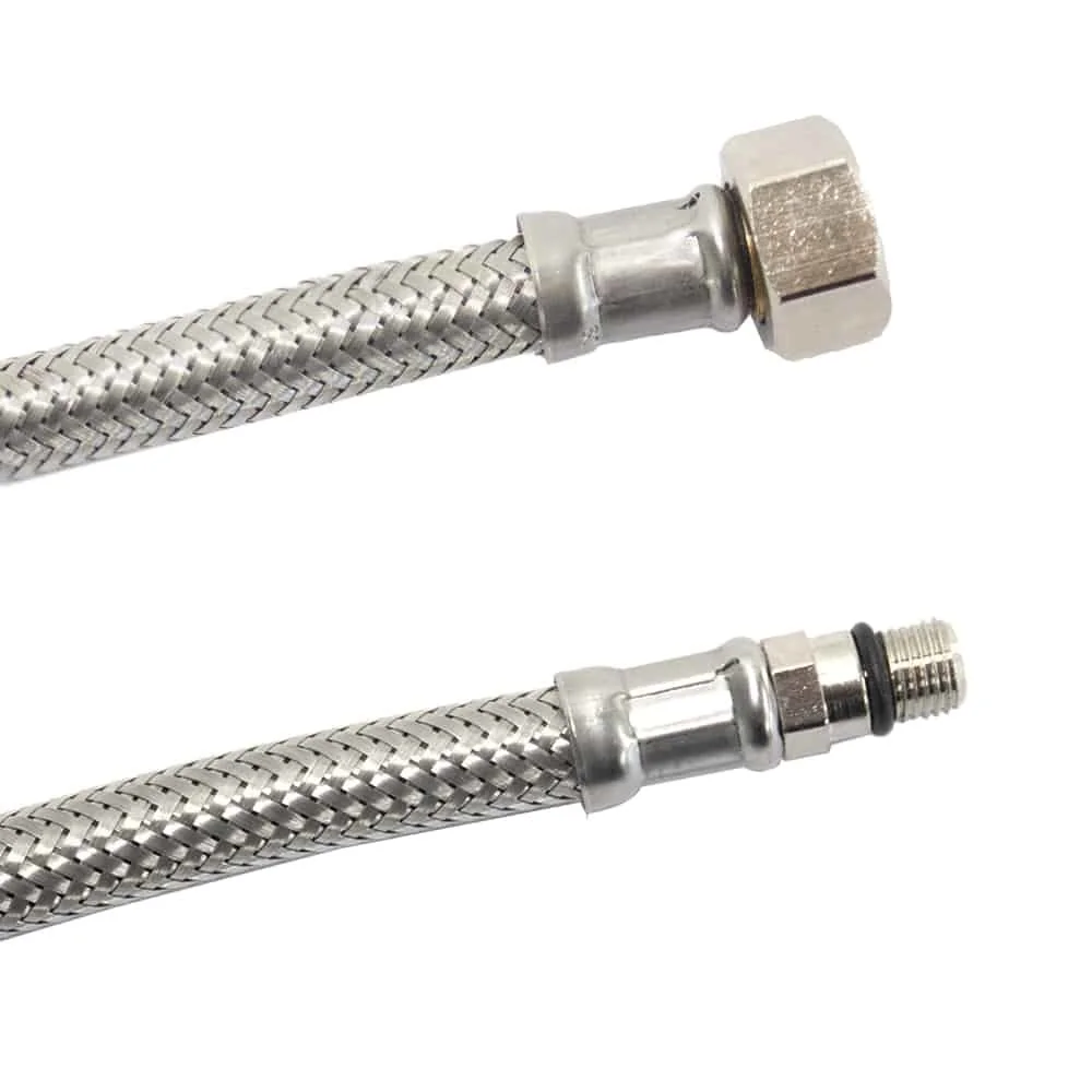 Latiguillo Flexible Dn8 500mm En Acero Inoxidable Para Agua Potable Y Sanitarios