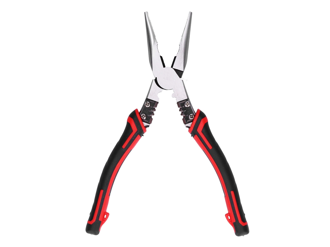 Pinza De Corte Lateral Con Punta Fina, Acero Cromo-vanadio, 210 Mm, 3 Velocidades, Con Pelado.