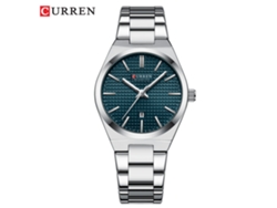 Reloj De Pulsera Redondo Para Mujer Con Esfera Pequeña Y Calendario (azul), Resistente Al Agua.