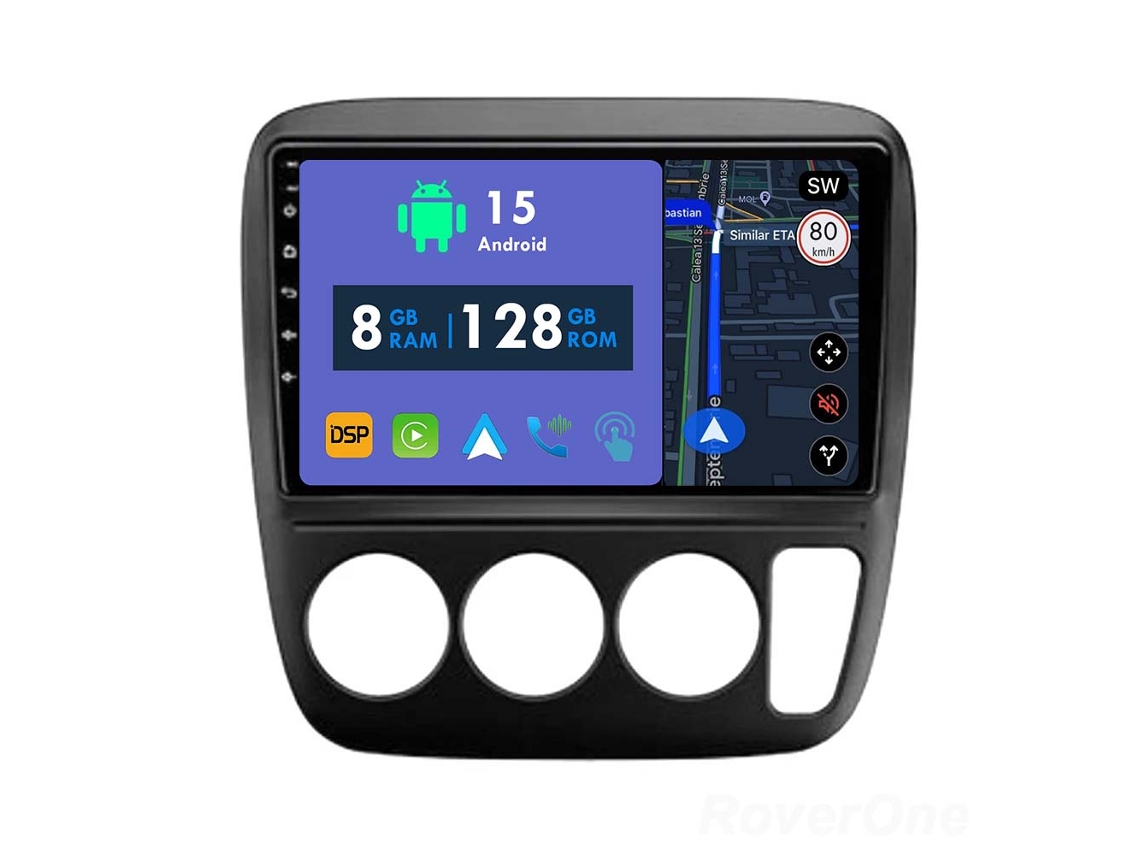 Coche Radio Android Auto Autoradio 8GB RAM 128G ROM CarPlay Navegación GPS Pantalla Táctil RoverOne para Honda CRV CR-V 1995 - 2001 