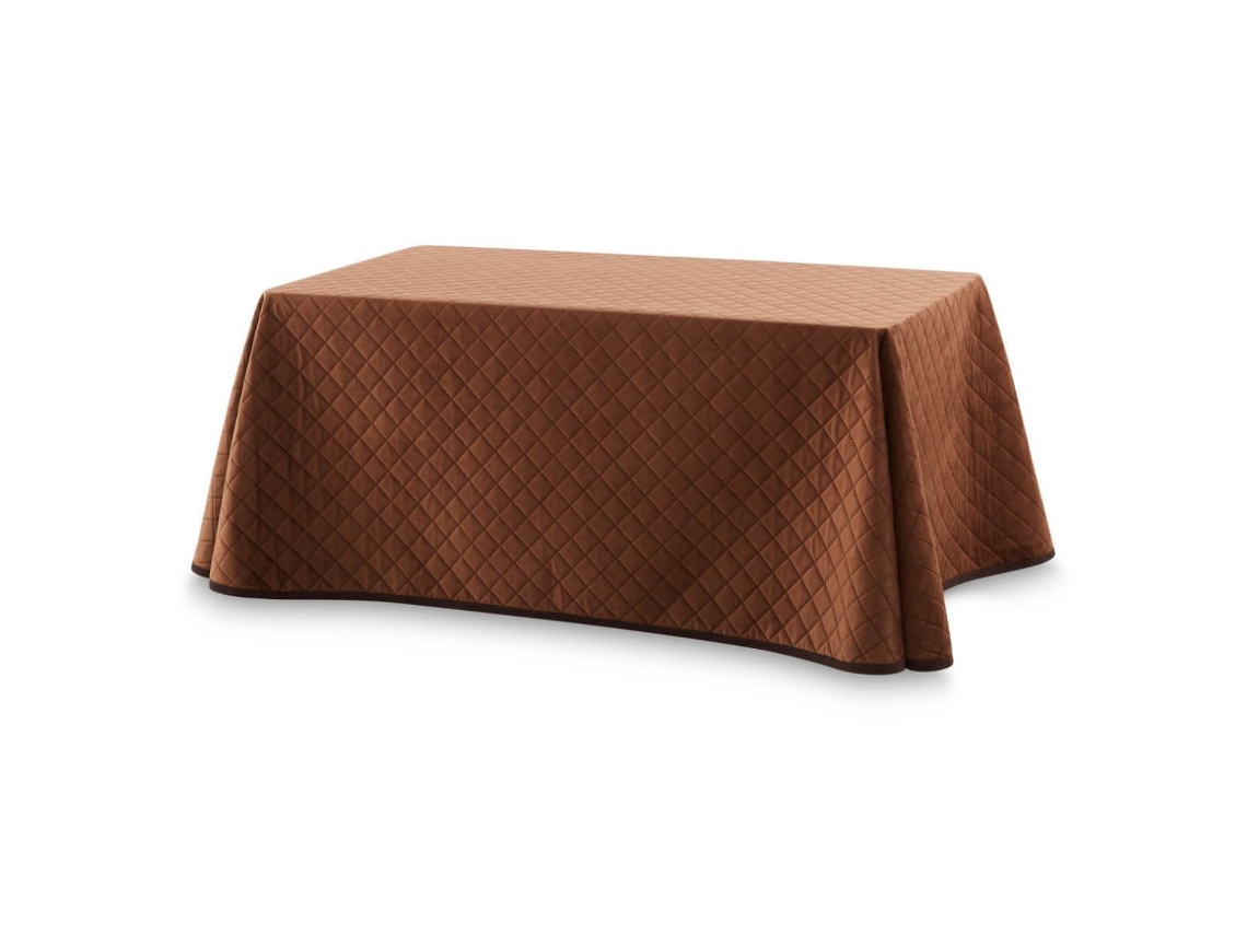 Lanovenanube Falda Camilla Velvet Acolchada Rectangular Marrón, 60x110